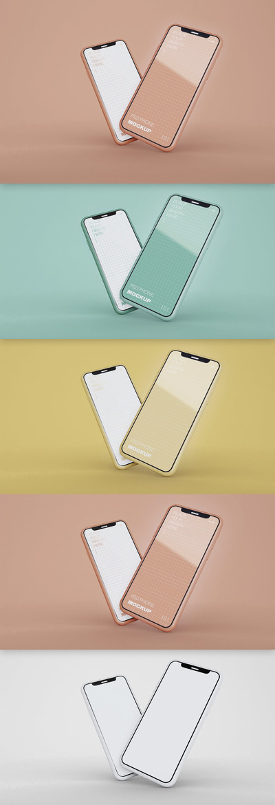 iphone12 APP UI样机展示模型mockups