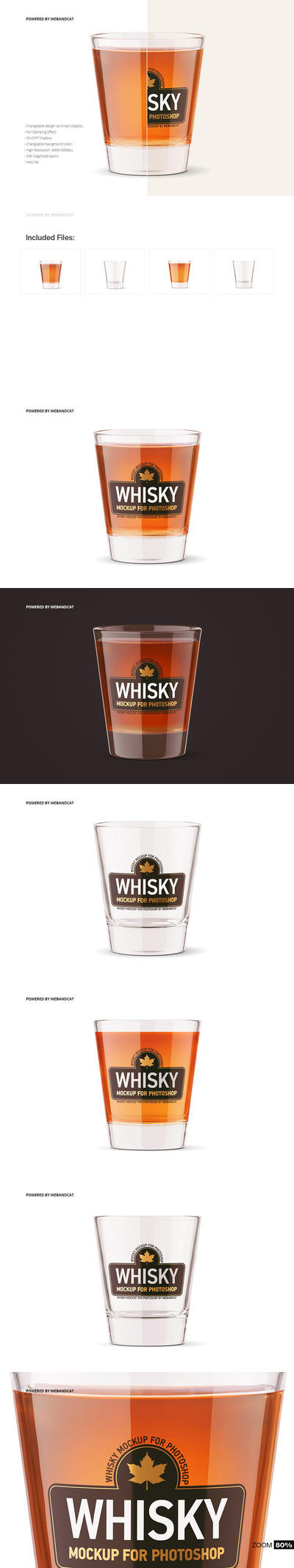 威士忌酒杯碑帖设计样机2（PSD）