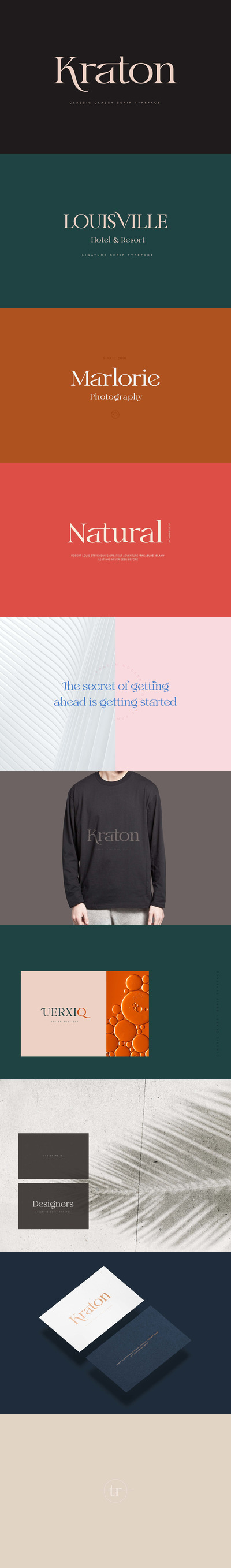 旨在美化您的Web和印刷设计项目精心设计的经典衬线字体-Kraton