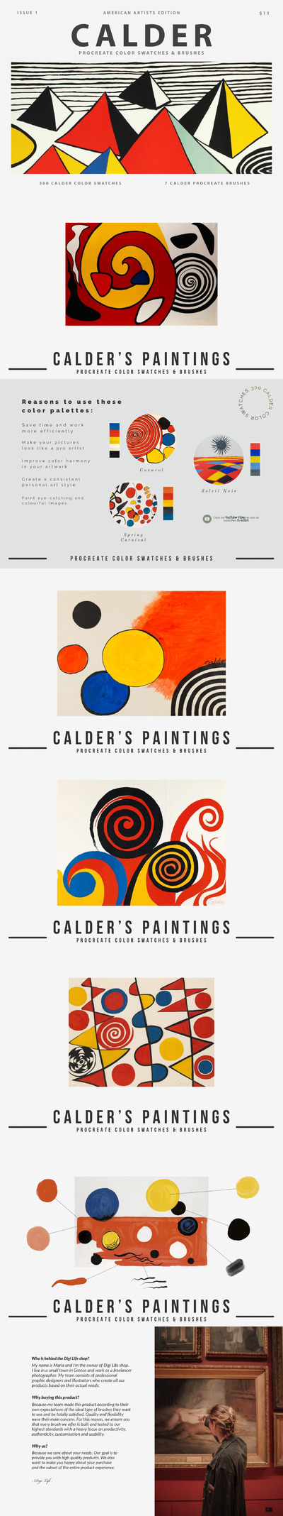 卡尔德艺术创作Procreate笔刷素材