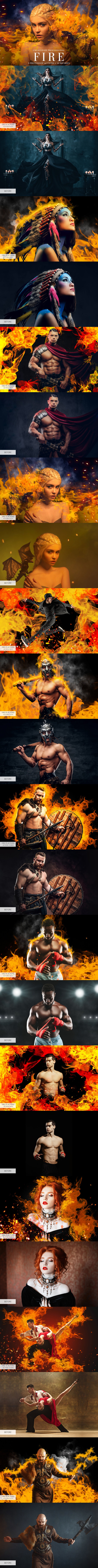燃烧火焰特效ps动作下载