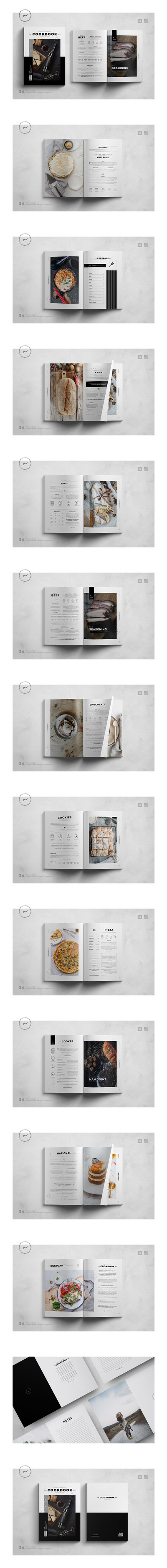 时尚高端简约度用途的菜谱菜单设计模板