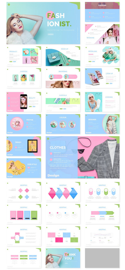 时装设计师PPT模板（PPTX）