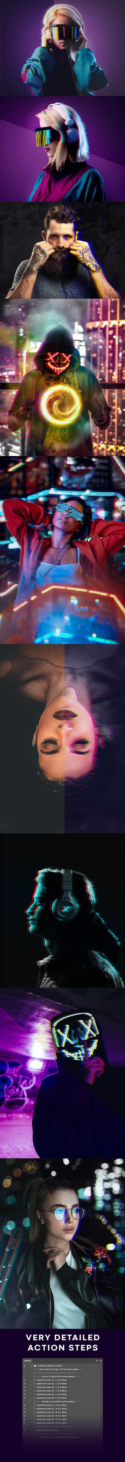 网络朋克故障特效PS动作（ATN,PAT）