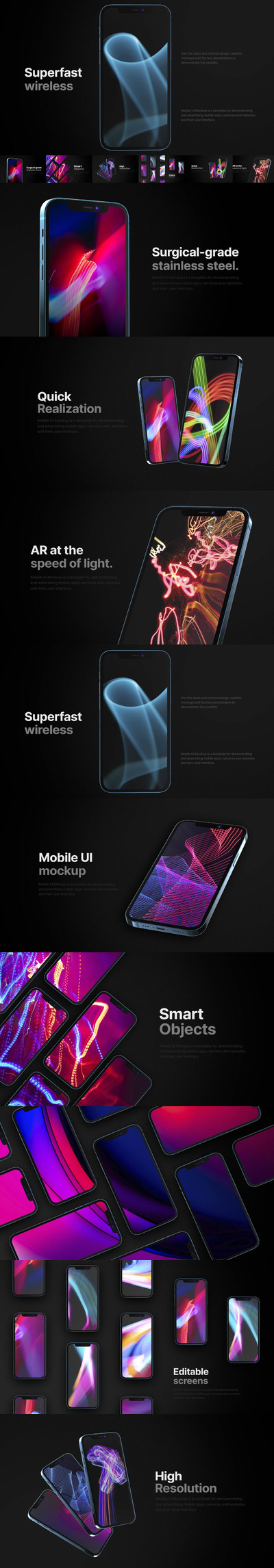 高品质的iPhone 12 APP UI样机展示模型mockups