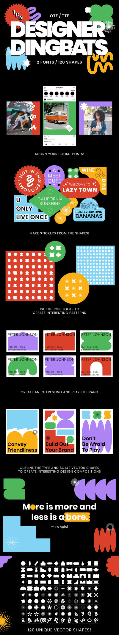 适用于设计师的120个抽象形状标志符号素材