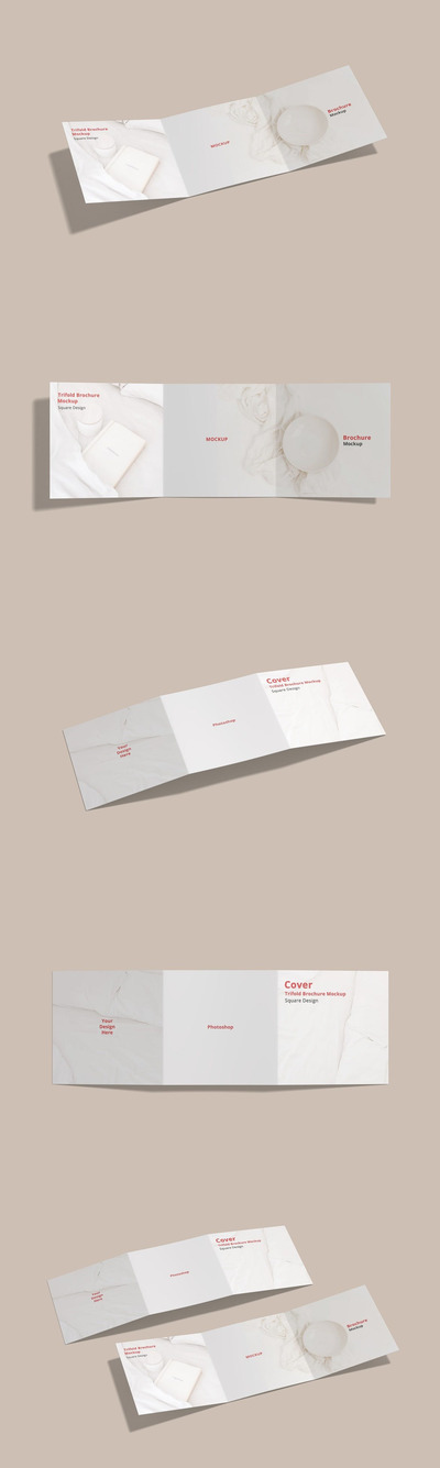 方形三折小册子模型样机（PSD）