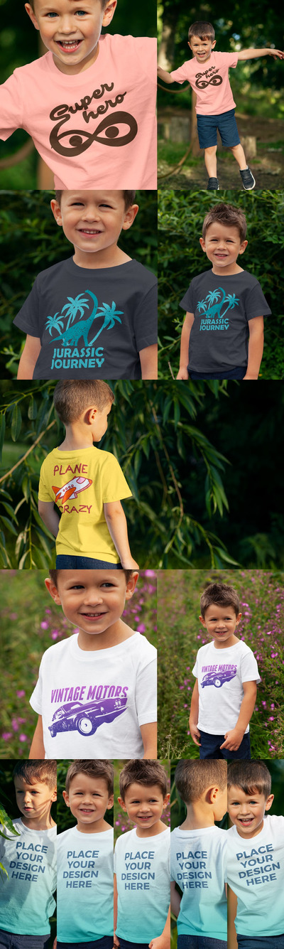 男童T恤模型样机（PSD）