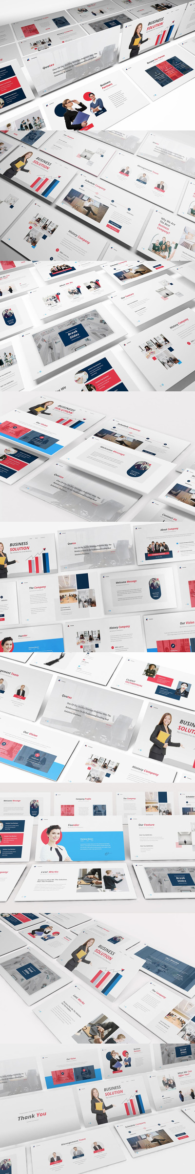 时尚高端简约多用途的业务解决方案提案powerpoint幻灯片演示模板（pptx）