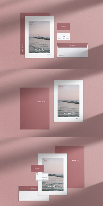 时尚高端简约专业的品牌VI设计样机展示模型mockups