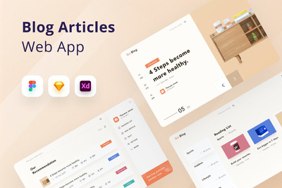 博客文章Web网页模板（FIG,SKETCH,XD）