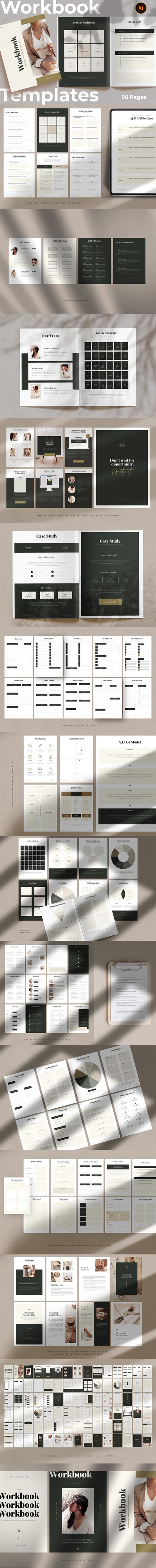 时尚高端专业多用途的高品质品牌手册画册宣传册Vi设计模板-AI,EPS