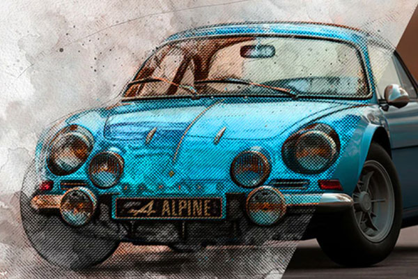 建筑师复古水彩素描效果Photoshop动作