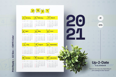 2021创意日历模板下载（AI,EPS）