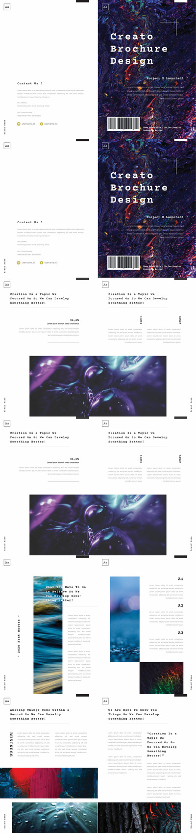 有创意的画册设计模板（EPS,AI,INDD,PSD）