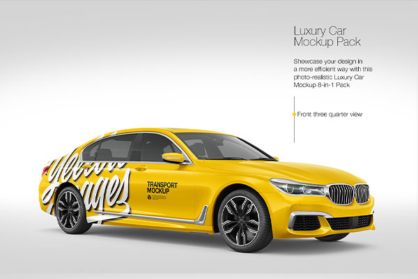 宝马7系豪华轿车外观设计样机模板