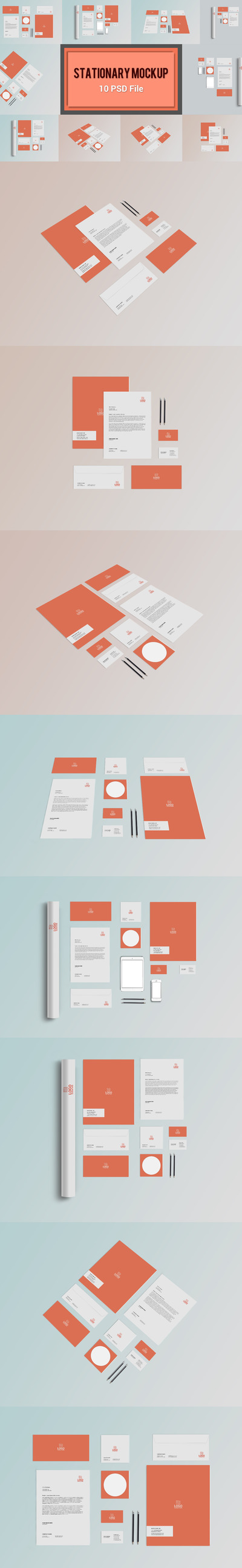 固定式办公文具品牌VI样机