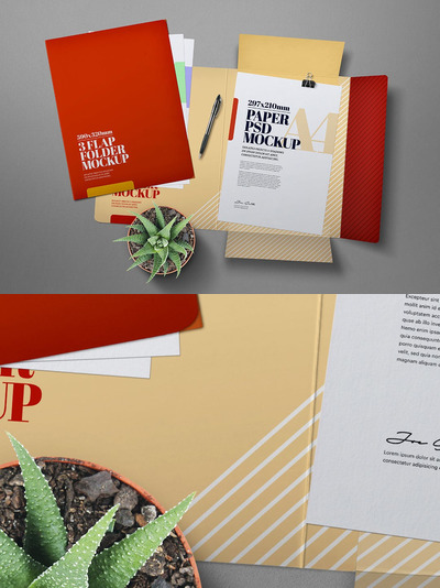 折叠文件夹模型样机（PSD）