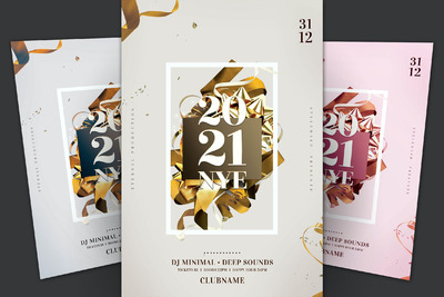 2021元旦新年海报模板下载（PSD）