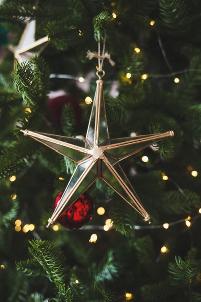 圣诞节星星灯光装饰背景[JPG]