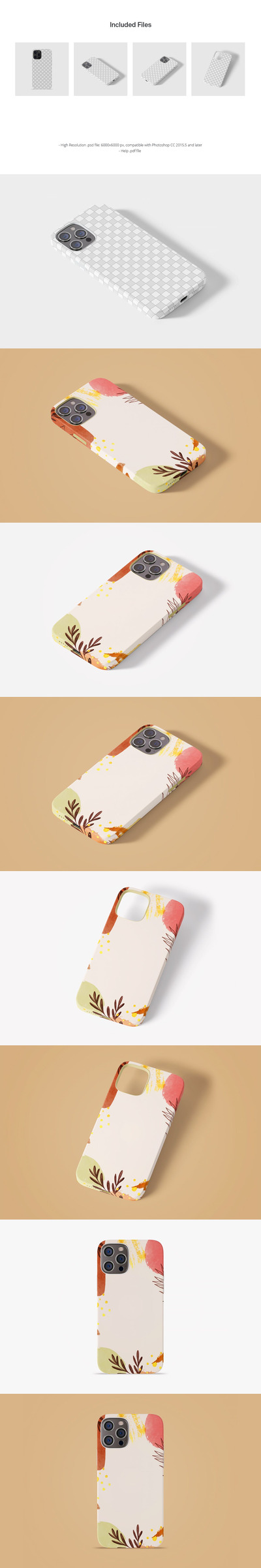 iPhone 12手机壳外壳设计样机（PSD）