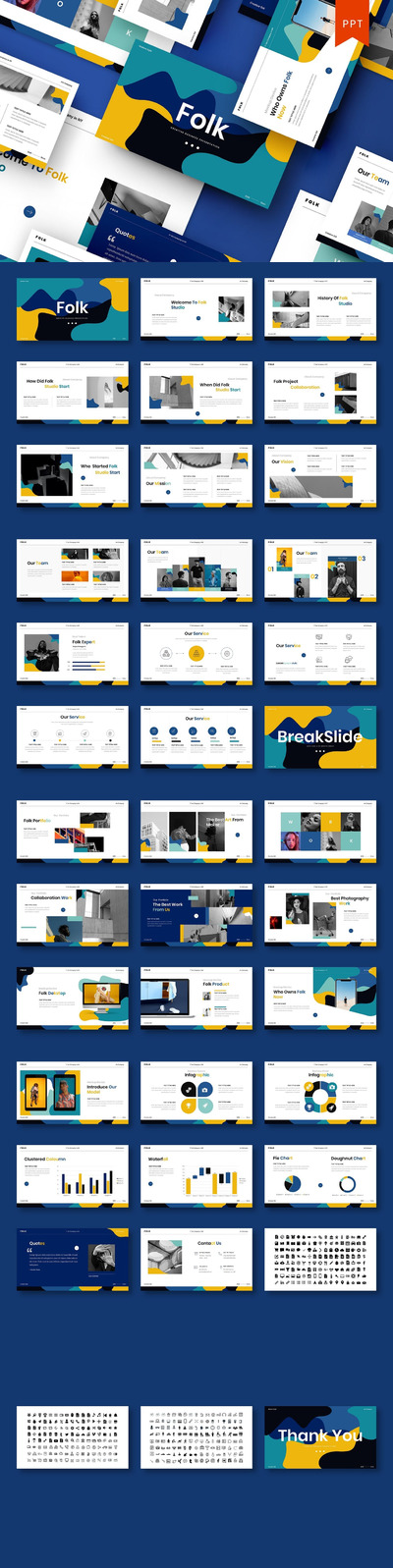 时尚高端绚丽风格的创意powerpoint幻灯片演示模板（pptx）