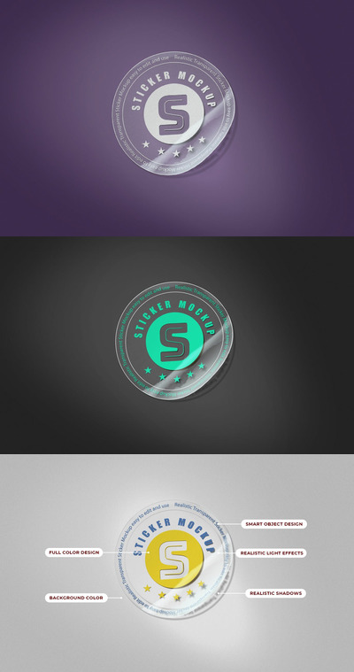 高端少见的透明贴纸VI设计样机展示模型mockups