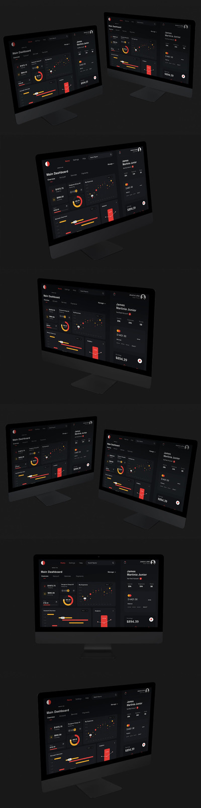 太空灰颜色的iMac UI样机展示模型mockups
