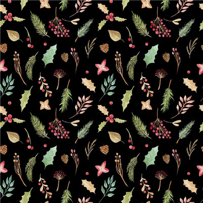 无缝圣诞印花图案背景[JPG]