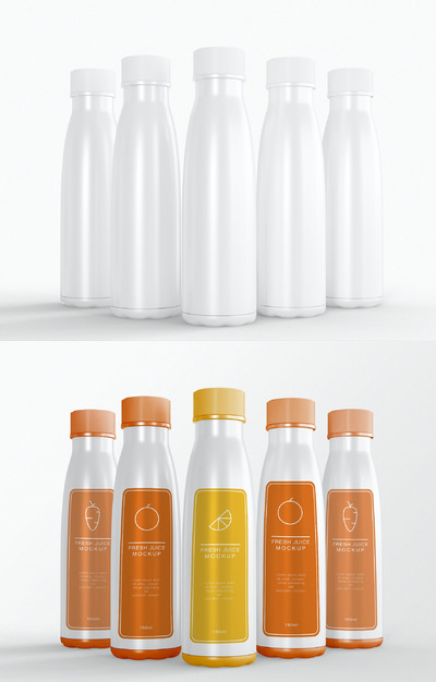 果汁瓶子设计样机（PSD）