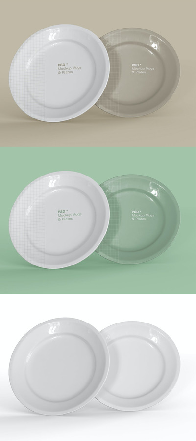透视角度陶瓷盘子设计样机（PSD）