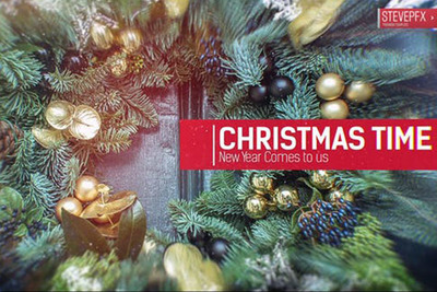 冬季/圣诞/新年相册幻灯片视频AE模板