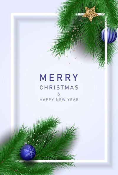 圣诞快乐与新年问候背景