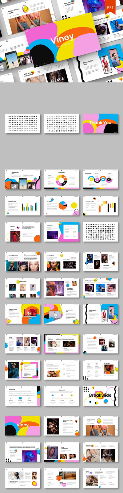 清新时尚多用途创意powerpoint幻灯片演示模板（pptx）