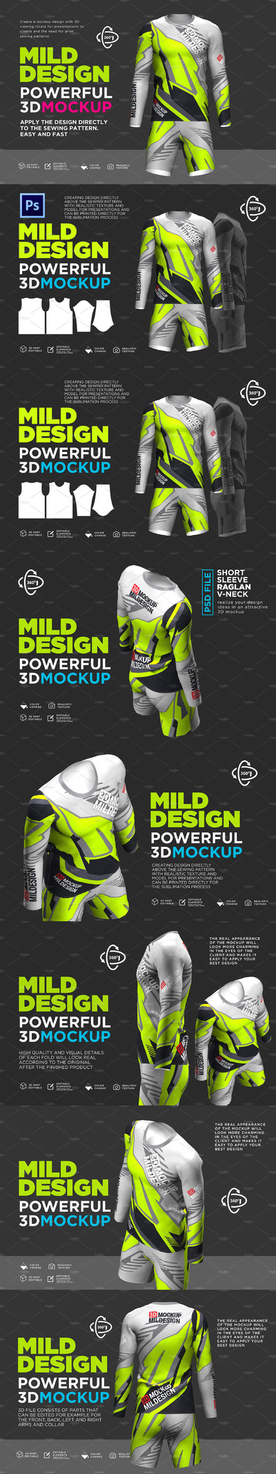 守门员球衣3D样机模板