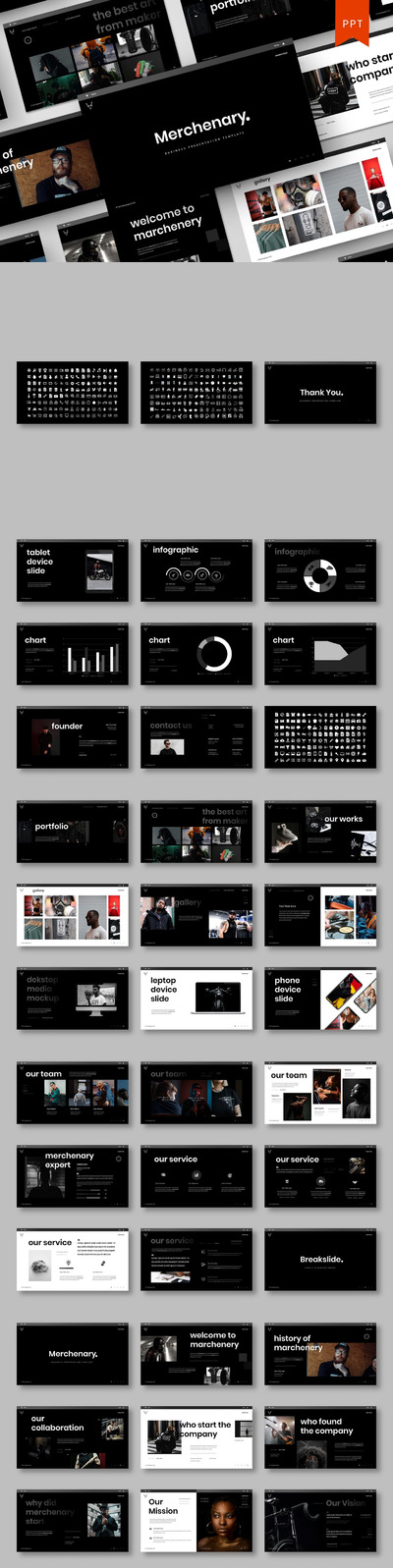 高端时尚简约风格的多用途商业商务powerpoint幻灯片演示模板（pptx）