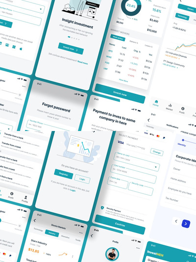 投资移动应用程序用户界面套件Figma UI（FIG）