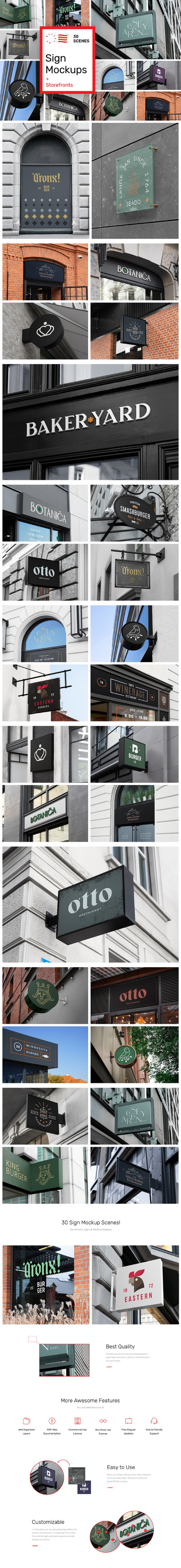 招牌&店面商标Logo设计样机[3.88GB,PSD]