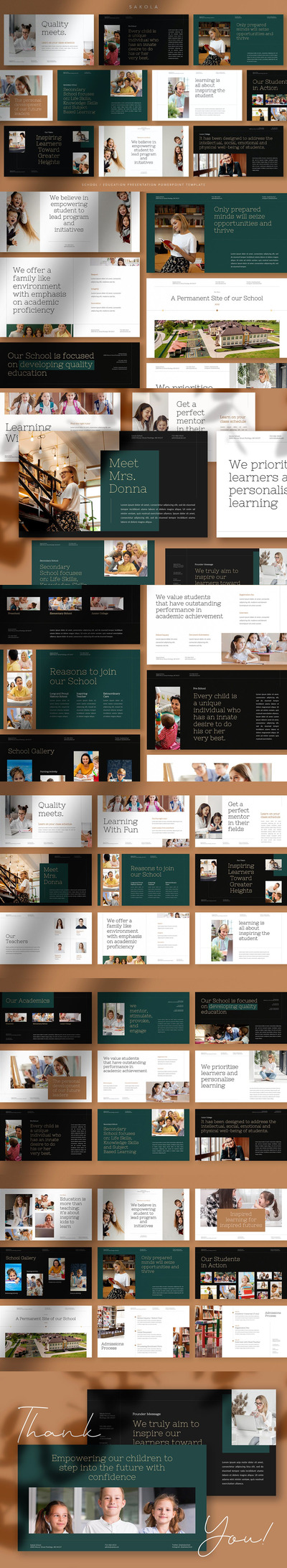 时尚高端优雅在线教育培训班补课班教育中心学校简介powerpoint幻灯片演示模板（pptx）