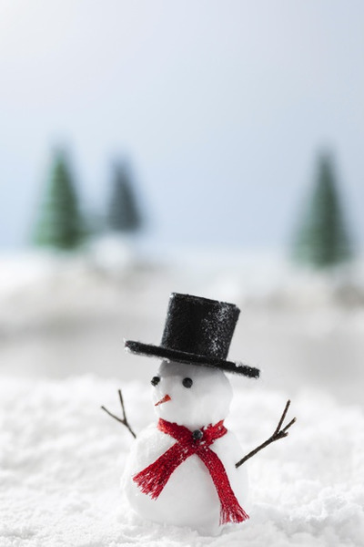 雪人冬季概念的特写背景[JPG]