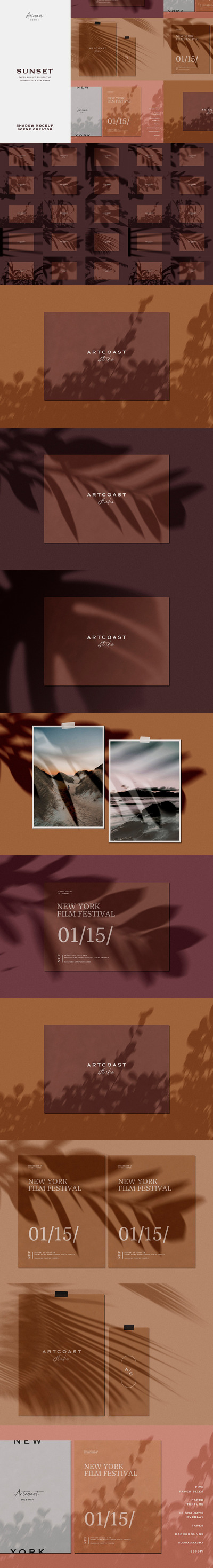 日落阴影样机场景生成器