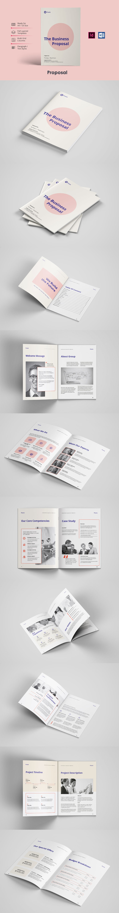 专业现代的企业提案/商业计划书设计模板