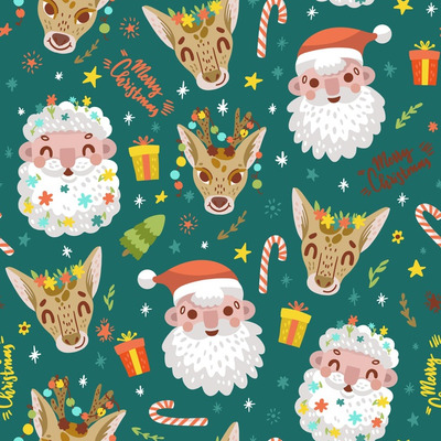 有趣的圣诞图案背景