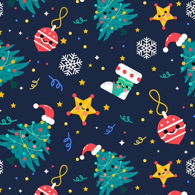 有趣的圣诞节图案背景