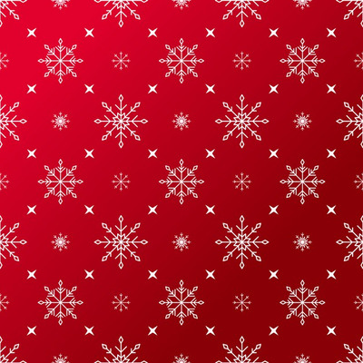 圣诞雪花图案红色背景