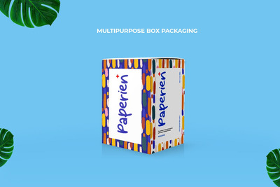 高端纸盒包装模型[PSD]