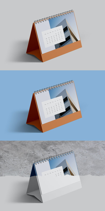 时尚极简台历设计模型[PSD]