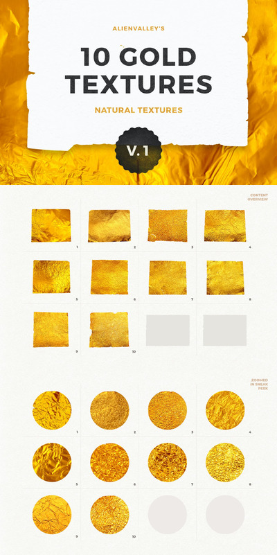 10个高品质的房地产土豪金黄金金色背景底纹纹理集合