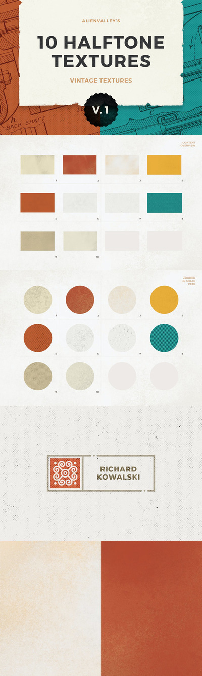 10个高品质的时尚高端优雅多用途半调纹理背景底纹大集合