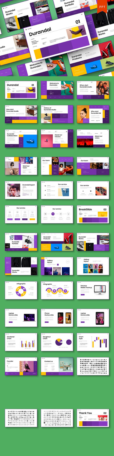 时尚高端优雅专业的高品质多用途商业商务powerpoint幻灯片演示模板（pptx）